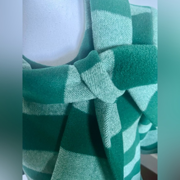 Kate Spade Green Striped Wool Coat - Picture 5 of 11